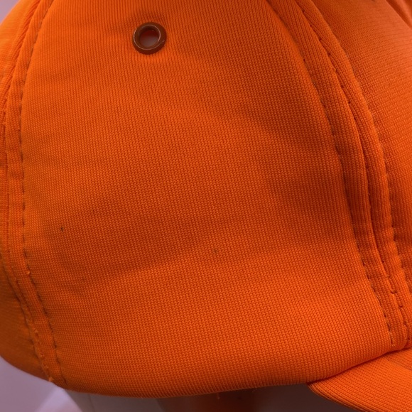 Vintage Ontario Moose and Deer Hunter Embroidered Patch Snapback Hat Orange - Picture 7 of 16